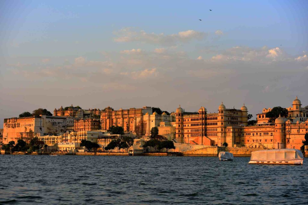 Lake Pichola View with City Palace on the Shoreline