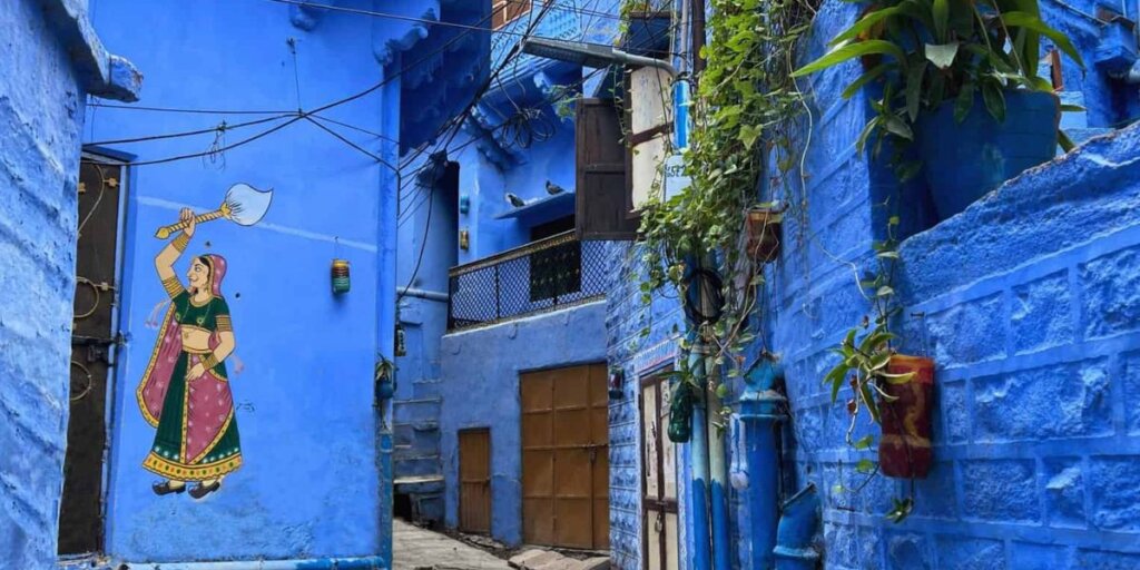 Blue-hued alleyways of Jodhpur's Old City, showcasing vibrant streets lined with iconic azure walls. Image source: Google.