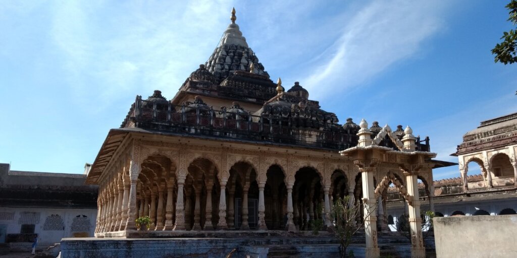 Mahamandir Temple in Jodhpur, Rajasthan, India - a sacred Hindu shrine with intricate architecture. Image available on Wikimedia Commons