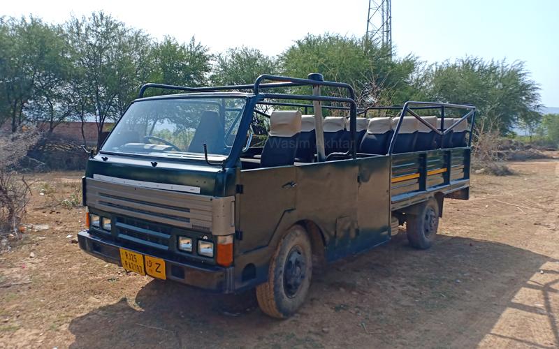 Image of a Canter vehicle for safaris in Ranthambore National Park, sourced from Google Images.