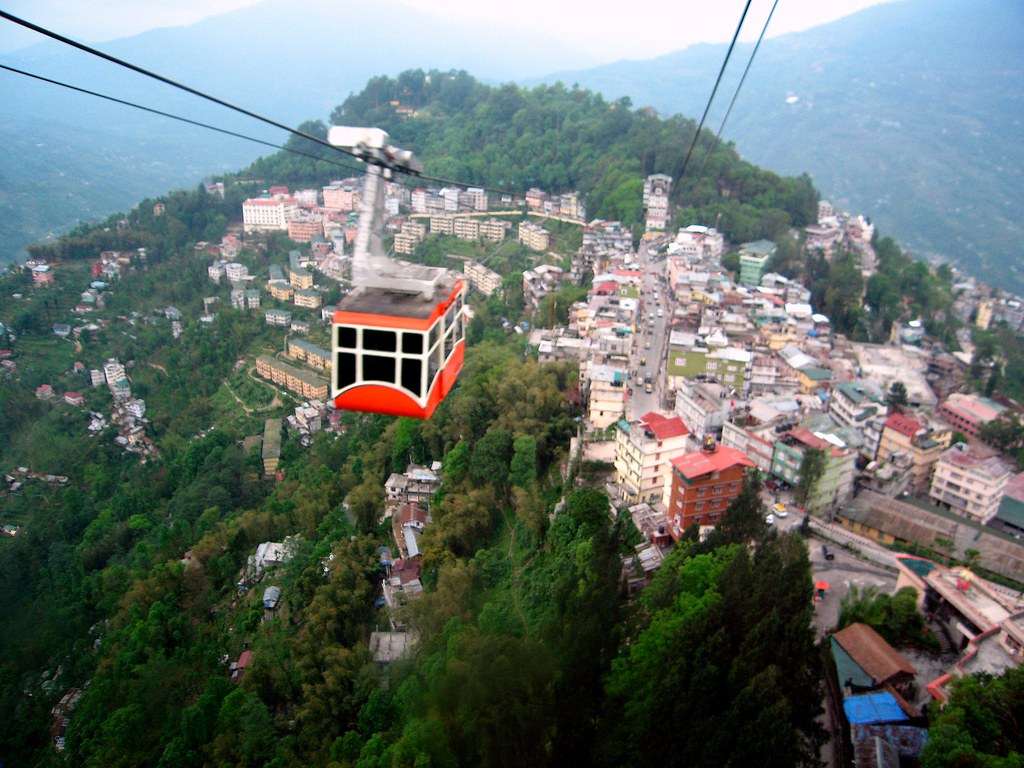 Image of Vaishno Devi ropeway, showcasing picturesque landscapes and mountainous terrain, captured from Google.