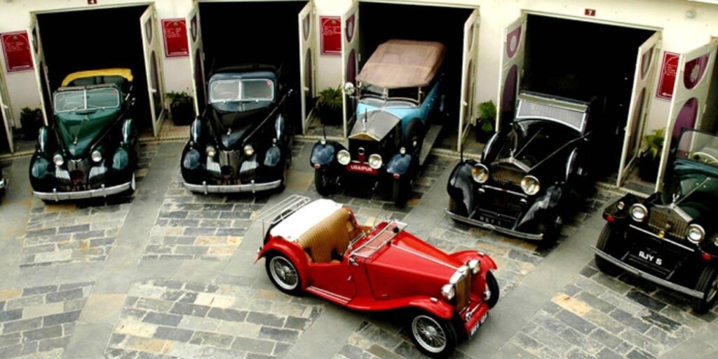 Vintage car museum in Udaipur, showcasing classic automobiles, an attraction recommended by Udaipur Tourism, sourced from Google