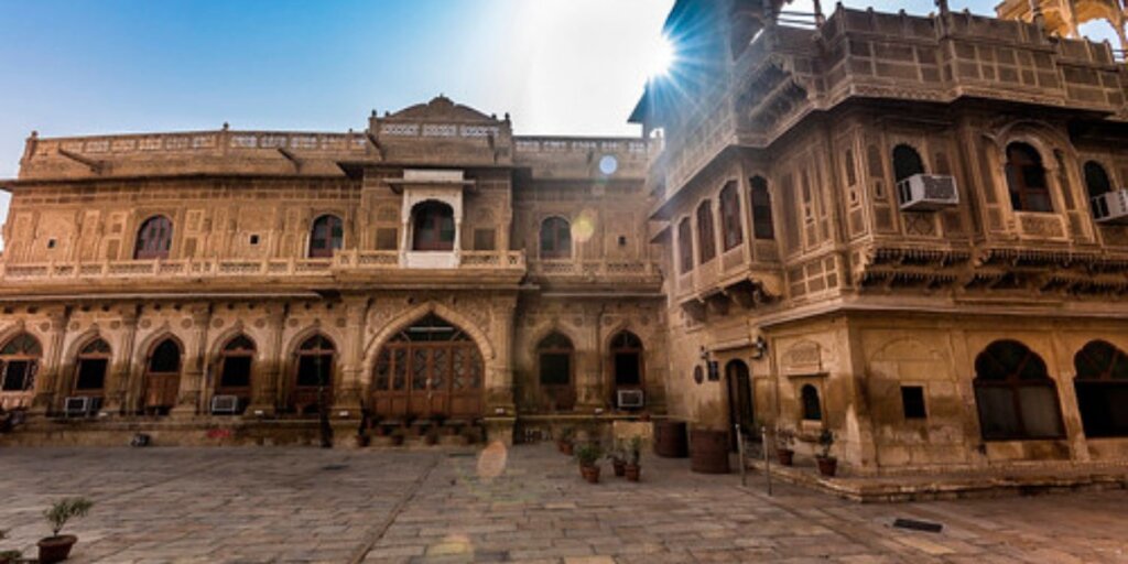 Frontal view of Mandir Palace in Jaisalmer, captured beautifully in an image on Flickr.