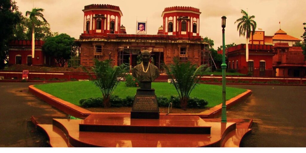 Exterior view of the Sardar Patel Museum, showcasing its architectural design and surrounding landscape